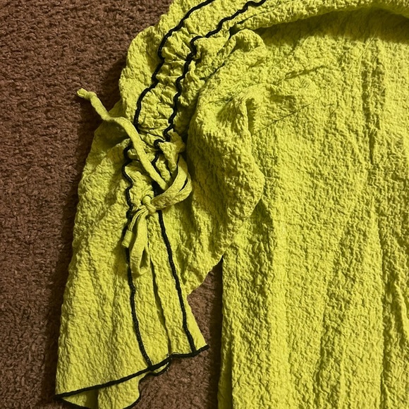 Ali Miles Green Textured Blouse - Size 3X - Picture 4 of 6